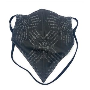 Mt. Logan Black White Viking Compass Mask